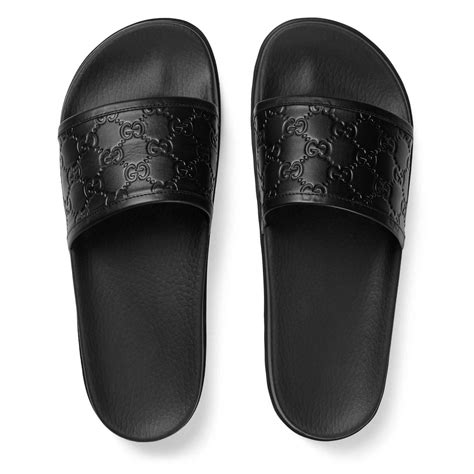 gucci black fur slides|Gucci fur slides men's.